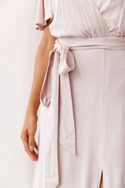 Friday Surplice Neckline Front Split Maxi Dress Mauve -Trend Whisper 190123 sl12470 62433b mauve