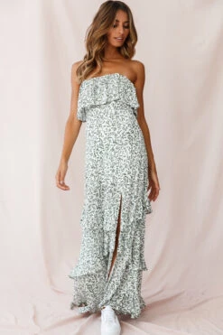 Kiya Layered Bandeau Maxi Dress White Floral Print 13 Kiya Layered Bandeau Maxi Dress White Floral Print -Trend Whisper 190123 sl12759 62355d white