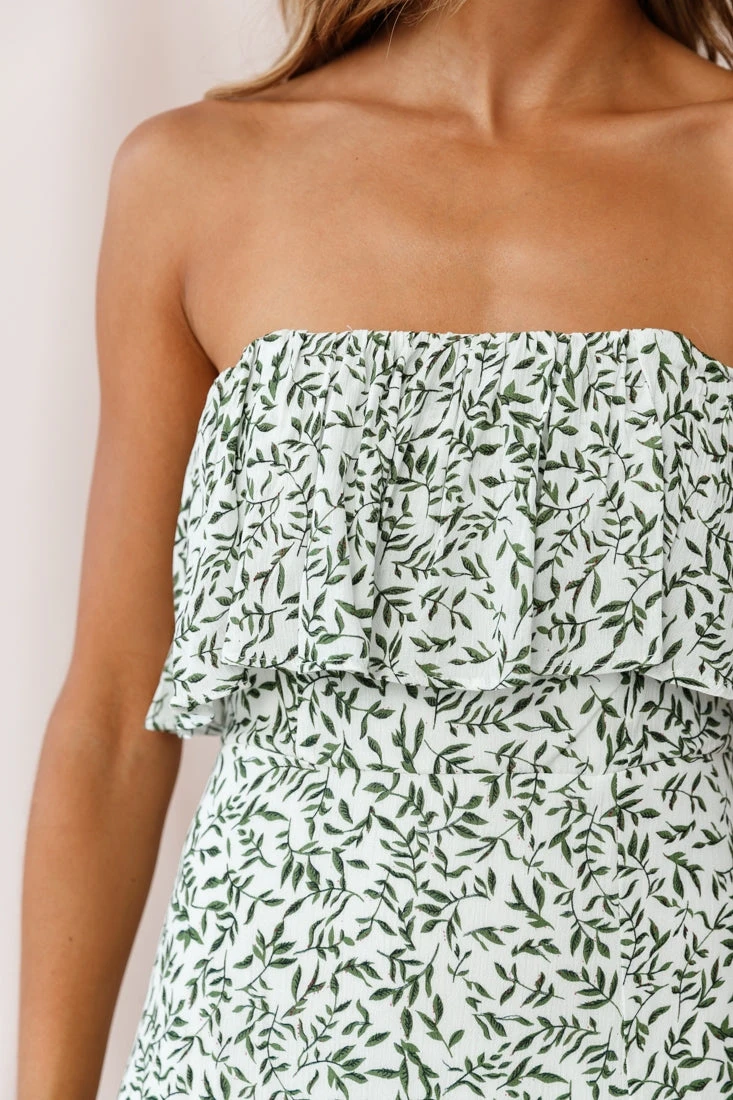 Kiya Layered Bandeau Maxi Dress White Floral Print 4 Kiya Layered Bandeau Maxi Dress White Floral Print - Image 4