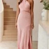 Ariana Multiway Front Split Dress Nude