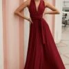 Ariana Multiway Maxi Dress Maroon