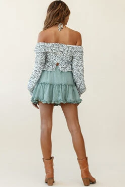 Alexi Mini Skirt Frill Trim Olive -Trend Whisper 25292B19 S OLIVE 2