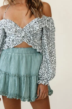 Alexi Mini Skirt Frill Trim Olive -Trend Whisper 25292B19 S OLIVE 8