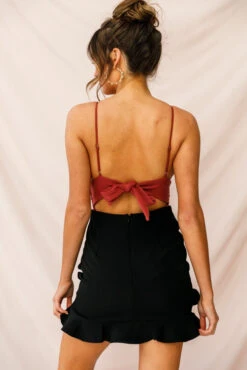 Frilled To Meet You Mini Skirt Black -Trend Whisper 26432b rose st1427b02 black 8