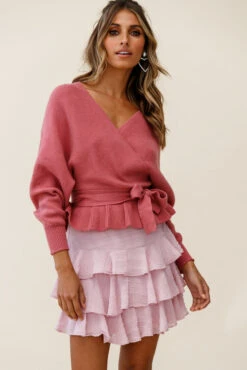 Let Them Eat Cake Triple Ruffle Skirt Blush -Trend Whisper 27129b rose top cm0069d02 blush bottom 190910sl1423 1