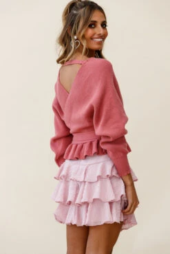 Let Them Eat Cake Triple Ruffle Skirt Blush -Trend Whisper 27129b rose top cm0069d02 blush bottom 190910sl1433 1