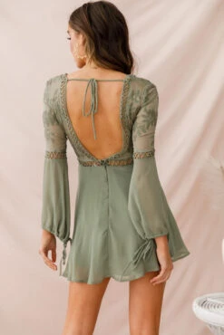 Carson Crochet Details Dress Olive 24 Carson Crochet Details Dress Olive -Trend Whisper 61244d09 olive 3