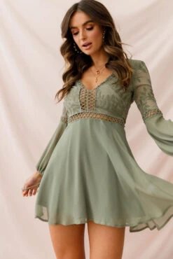 Carson Crochet Details Dress Olive 22 Carson Crochet Details Dress Olive -Trend Whisper 61244d09 olive 4