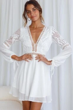 Carson Crochet Bell Sleeve Dress White -Trend Whisper 61244d09 white 5