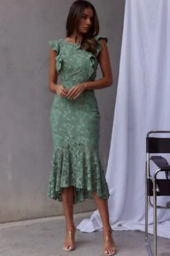 Jackie Pinafore Floral Lace Dress Avocado 13 Jackie Pinafore Floral Lace Dress Avocado -Trend Whisper 61972D11 20AVOCADO 6