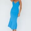 Lake Como Bodycon Maxi Dress Blue