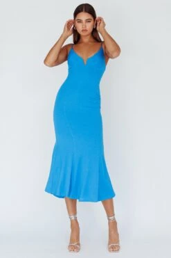 Lake Como Bodycon Maxi Dress Blue -Trend Whisper 62991B21 20BLUE 5