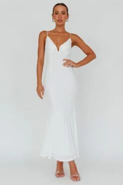 Lake Como Bodycon Maxi Dress White 10 Lake Como Bodycon Maxi Dress White -Trend Whisper 62991B21 20WHITE 5