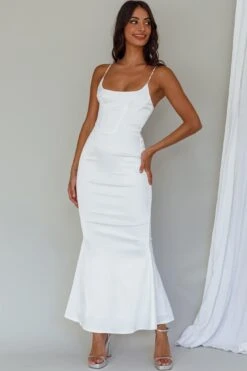 Moon Rising Mermaid Maxi Dress White -Trend Whisper 63806D01 20WHITE 6