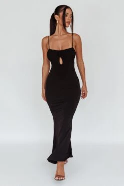 Marcella Keyhole Bust Maxi Dress Black -Trend Whisper 64122B 20BLACK 2