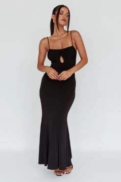 Marcella Keyhole Bust Maxi Dress Black -Trend Whisper 64122B 20BLACK 7