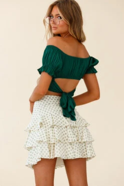 Let Them Eat Cake Triple Ruffle Skirt Green -Trend Whisper CM0069D03 GREEN 6