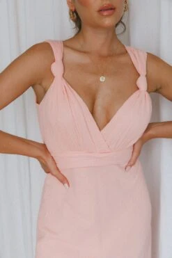 Zanzibar Surplice Neckline Maxi Dress Nude -Trend Whisper CM1427D 20NUDE 4