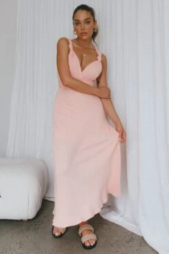 Zanzibar Surplice Neckline Maxi Dress Nude -Trend Whisper CM1427D 20NUDE 5