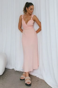 Zanzibar Surplice Neckline Maxi Dress Nude -Trend Whisper CM1427D 20NUDE 8