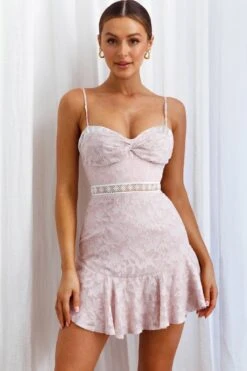 Surabaya Twist Bust Textured Mini Dress Blush 10 Surabaya Twist Bust Textured Mini Dress Blush -Trend Whisper CM1705B 20BLUSH 4