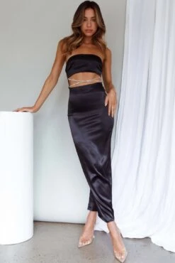 Nohemi Strapless Diamante Maxi Dress Black -Trend Whisper CM1934J01 20BLACK 2