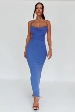 Teava Laced Waist Maxi Dress Blue -Trend Whisper ME0196DR01 20BLUE 8