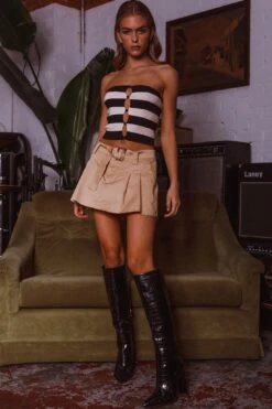 Liza Low Rise Mini Skirt Tan -Trend Whisper SL11746 20TAN 6