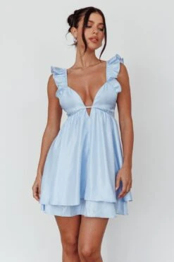 Siren Song Frill Strap Mini Dress Sky -Trend Whisper SLCD11933 20SKY 6
