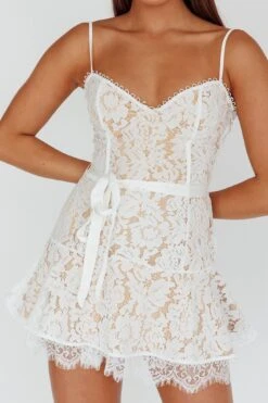 Love Stories Lace Mini Dress White -Trend Whisper SLID6513 20WHITE 4