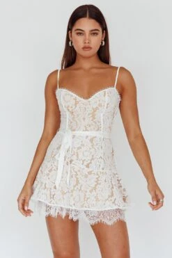 Love Stories Lace Mini Dress White -Trend Whisper SLID6513 20WHITE 5