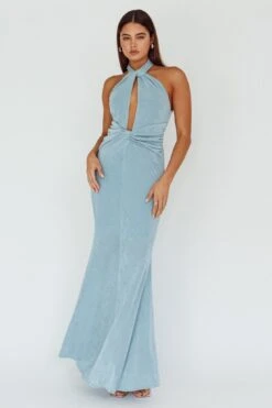 Ileana Twist Bodice Maxi Dress Light Blue -Trend Whisper SLLD9416 20LIGHT 20BLUE 2