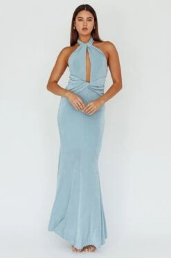 Ileana Twist Bodice Maxi Dress Light Blue -Trend Whisper SLLD9416 20LIGHT 20BLUE 5