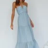 Asiah Halterneck Maxi Dress Ice Blue