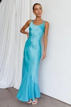 Front Row Scoop Neck Midi Dress Teal -Trend Whisper SN0095H 20TEAL 2