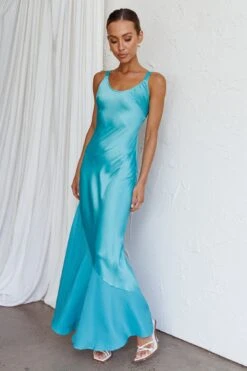 Front Row Scoop Neck Midi Dress Teal -Trend Whisper SN0095H 20TEAL 5