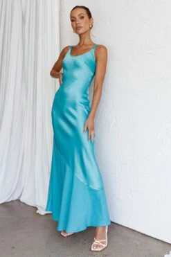Front Row Scoop Neck Midi Dress Teal -Trend Whisper SN0095H 20TEAL 6
