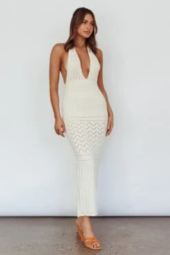 Higher Love Knit Midi Dress Vanilla -Trend Whisper SR0162B05 20VANILLA 6