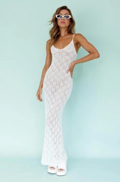 Maldives Knit Maxi Dress White -Trend Whisper SR0761J 20WHITE 5