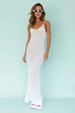 Maldives Knit Maxi Dress White -Trend Whisper SR0761J 20WHITE 9