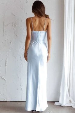 Azara Pintuck Bodice Maxi Dress Steel Blue -Trend Whisper SR0792J 20STEEL 20BLUE 3