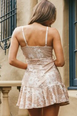 Khandi Wrap Ruffle Lace Dress Blush -Trend Whisper ST0949B17 BLUSH 5