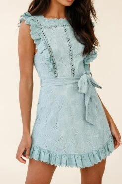 Prairie Crochet Frill Dress Sage -Trend Whisper ST1572B SAGE 6
