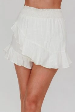 You Got It Tied Ruffle Skort White 7 You Got It Tied Ruffle Skort White -Trend Whisper ST2095D S 20WHITE 4