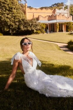 Chantilly Tied Shoulder Maxi Dress White -Trend Whisper ST3288D01WHITE featured