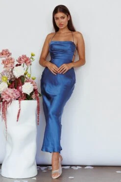 Heaven On Earth Lace-Up Back Maxi Dress Blue -Trend Whisper ST3352D01 20BLUE 5