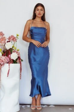 Heaven On Earth Lace-Up Back Maxi Dress Blue -Trend Whisper ST3352D01 20BLUE 6