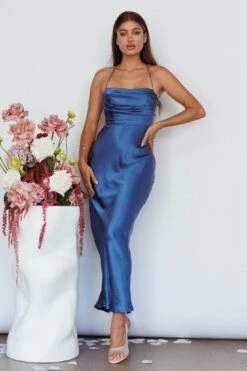 Heaven On Earth Lace-Up Back Maxi Dress Blue -Trend Whisper ST3352D01 20BLUE 8