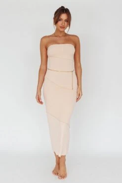 Making Headlines Strapless Midi Dress Cream -Trend Whisper ST3584B02 20CREAM 5