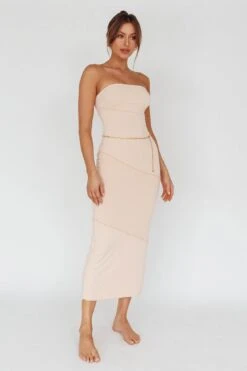 Making Headlines Strapless Midi Dress Cream -Trend Whisper ST3584B02 20CREAM 6